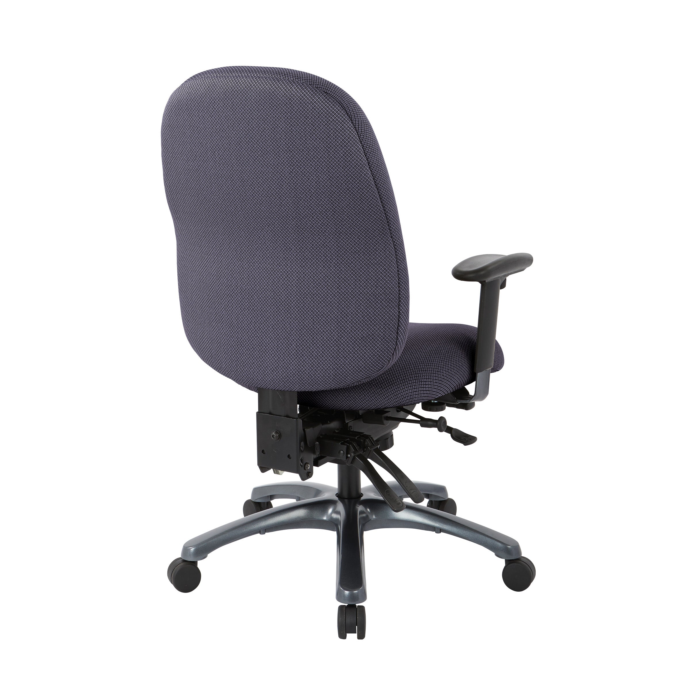Multi-Function High Back Chair with Seat Slider and Titanium Finish Base